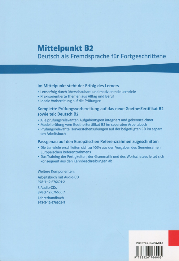 Паперова книга «Mittelpunkt B2. Lehrbuch», авторів Еллен Батлер, Альберт Даніелс, Крістіан Естерманн, Ренате Кьоль-Кун, Ільза Сандер, Ульріке Талловіц - фото №1
