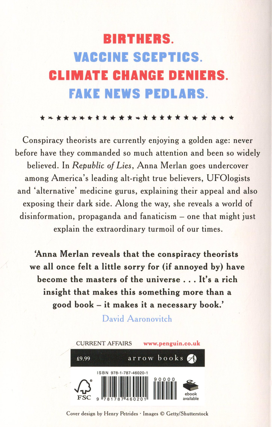 Бумажная книга «Republic of Lies. American Conspiracy Theorists and Their Surprising Rise to Power », автор Анна Мерлан - фото №1