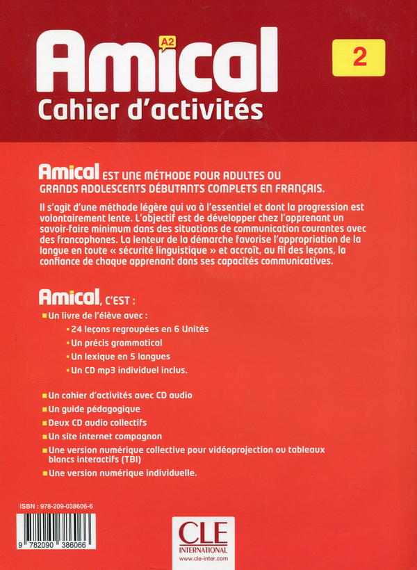 Бумажная книга «Amical 2. Cahier d`activities (+ CD-ROM)», авторов Сильвия Пуассон-Квинтон, Рене Мимран - фото №1