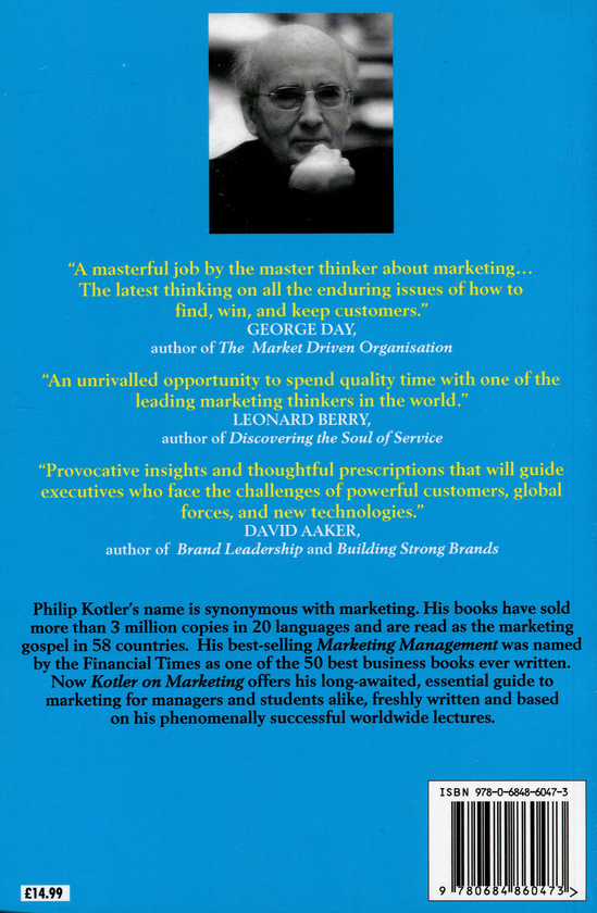 Бумажная книга «Kotler On Marketing», автор Филип Котлер - фото №1