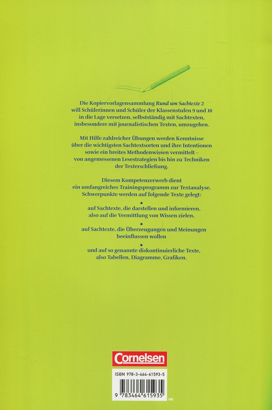 Бумажная книга «Rund um Sachtexte ІІ Kopiervorlagen 9./10. Schuljahr» - фото №1