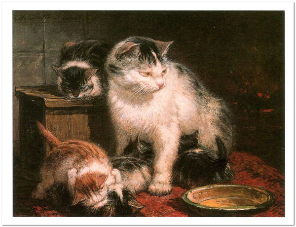 «Открытка Henriette Ronner-Knip - Dinner Time (HRK18)», бренда Artistic Card - фото №1