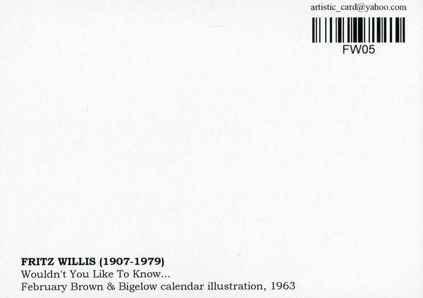  «Открытка Fritz Willis — Wouldn't You Like To Know... (FW05)», бренда Artistic Card - фото №1