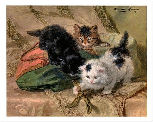  «Открытка Henriette Ronner-Knip - Three Kittens Playing (HRK17)», бренда Artistic Card - фото №1