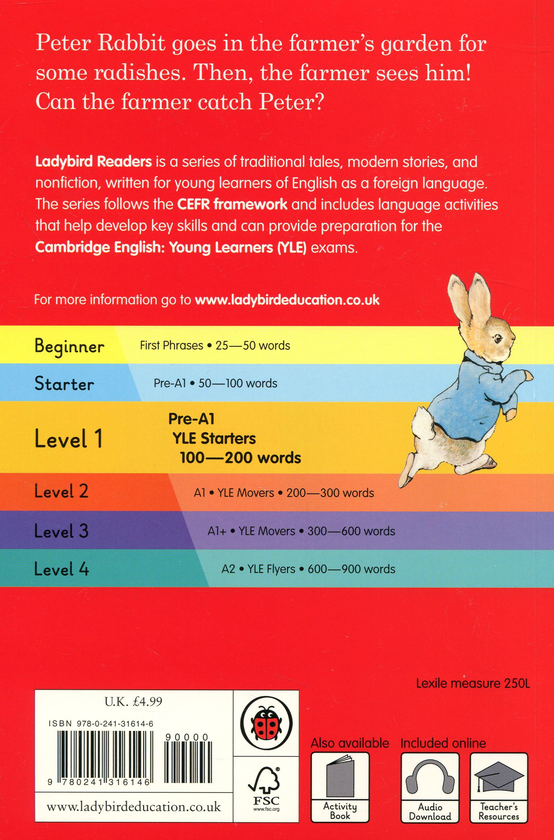 Паперова книга «The Tale of Peter Rabbit. Ladybird Readers Level 1», автор Беатріс Поттер - фото №1