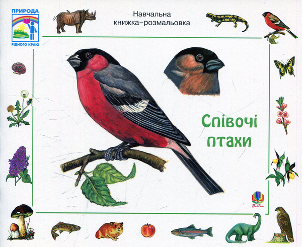 Книга Співочі птахи. Навчальна книжка-розмальовка
