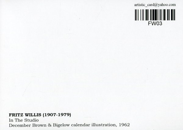  «Открытка Fritz Willis — In The Studio (FW03)», бренда Artistic Card - фото №1