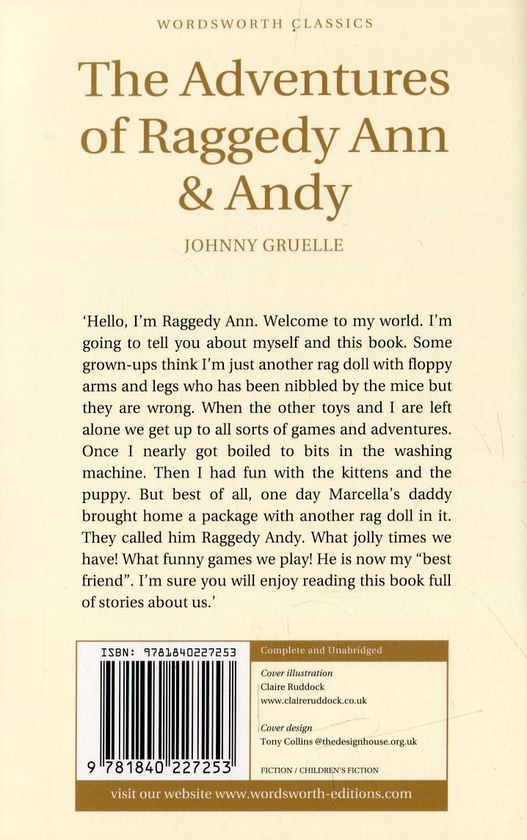 Бумажная книга «The Adventures of Raggedy Ann and Andy», автор Джонни Груэлл - фото №1