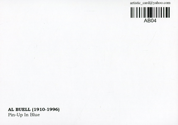 «Открытка Al Buell — Pin-Up In Blue (AB04)», бренда Artistic Card - фото №1