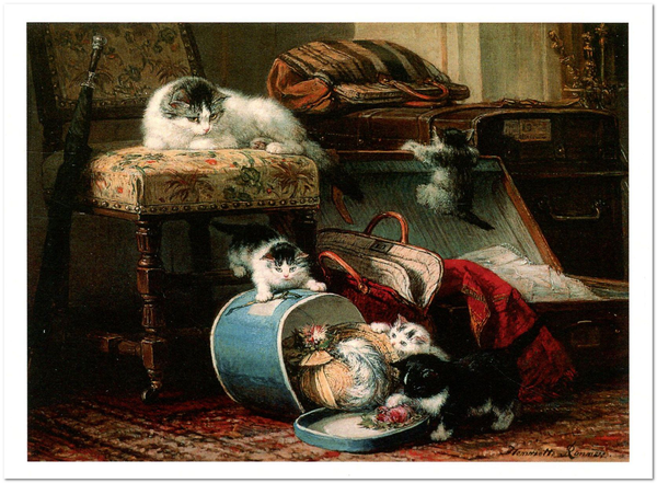 «Открытка Henriette Ronner-Knip - New Hat (HRK08)», бренда Artistic Card - фото №1