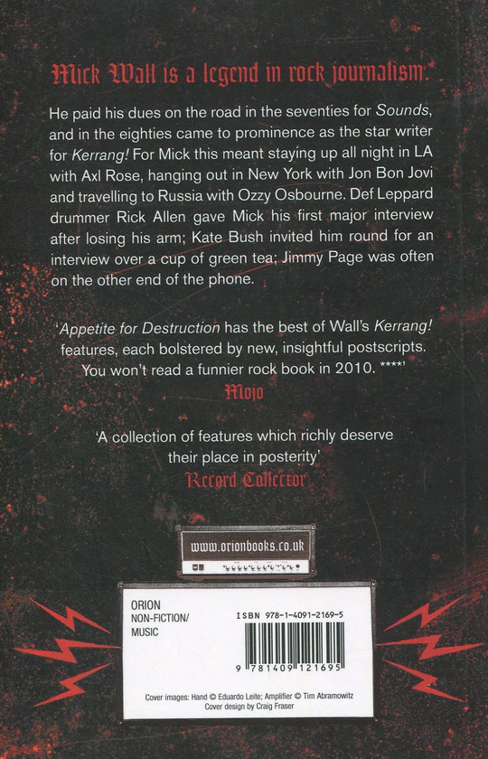 Бумажная книга «Appetite for Destruction: Legendary Encounters with Mick Wall», автор Мик Уолл - фото №1