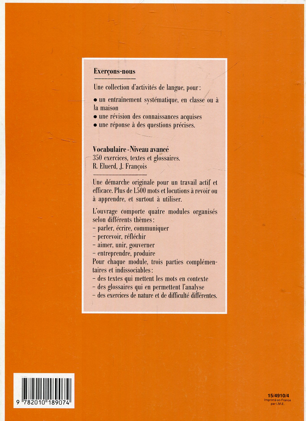 Паперова книга «Vocabulaire. Les 350 Exercices. Débutant. Corrigés», авторів Домінік Фільпа-еквал, Френсіс Проуілац, Пітер Ватчін-Джонс - фото №1