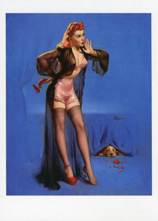 «Открытка Gil Elvgren — Doggone!, Brown & Bigelow calendar illustration, 1946 (GE19)», бренда Artistic Card - фото №1