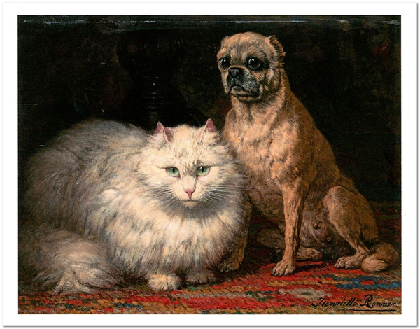 «Открытка Henriette Ronner-Knip - Two Friends (HRK02)», бренда Artistic Card - фото №1