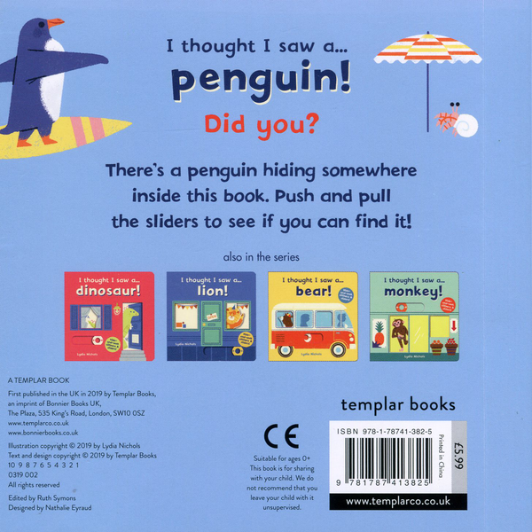 Паперова книга «I thought I saw a... Penguin!», автор Лідія Ніколз - фото №1