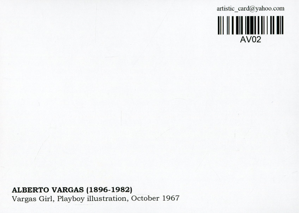 «Открытка Alberto Vargas — Vargas Girl, Playboy illustration, October 1967 (AV02)», бренда Artistic Card - фото №1