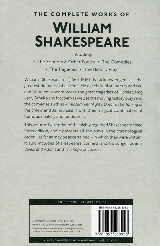 Паперова книга «Complete Works of William Shakespeare», автор Вільям Шекспір - фото №1