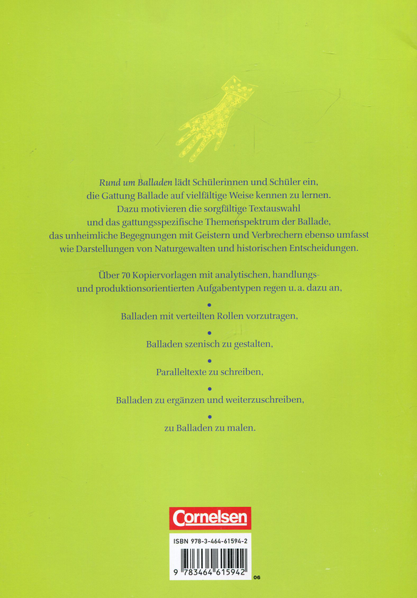 Бумажная книга «Rund um Sekundarstufe I Balladen Kopiervorlagen» - фото №1