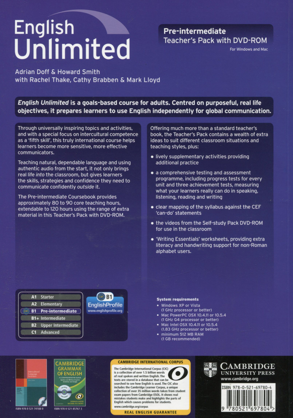 Бумажная книга «English Unlimited Pre-intermediate Teacher's Pack (+ DVD-ROM)», автор Эдриан Дофф - фото №1