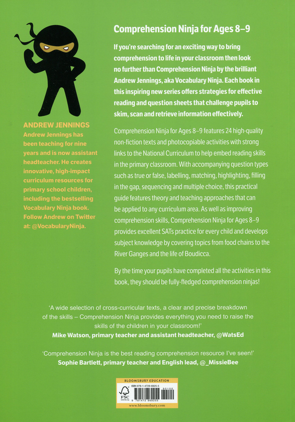 [object Object] «Comprehension Ninja for Ages 8-9», автор Эндрю Дженнингс - фото №2 - миниатюра