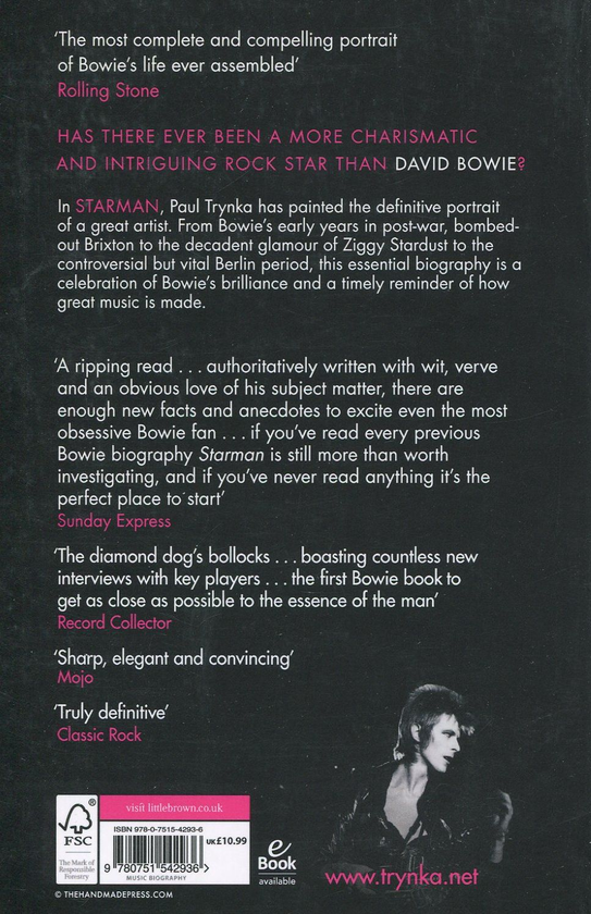 Паперова книга «Starman: David Bowie», автор Пол Тринка - фото №1