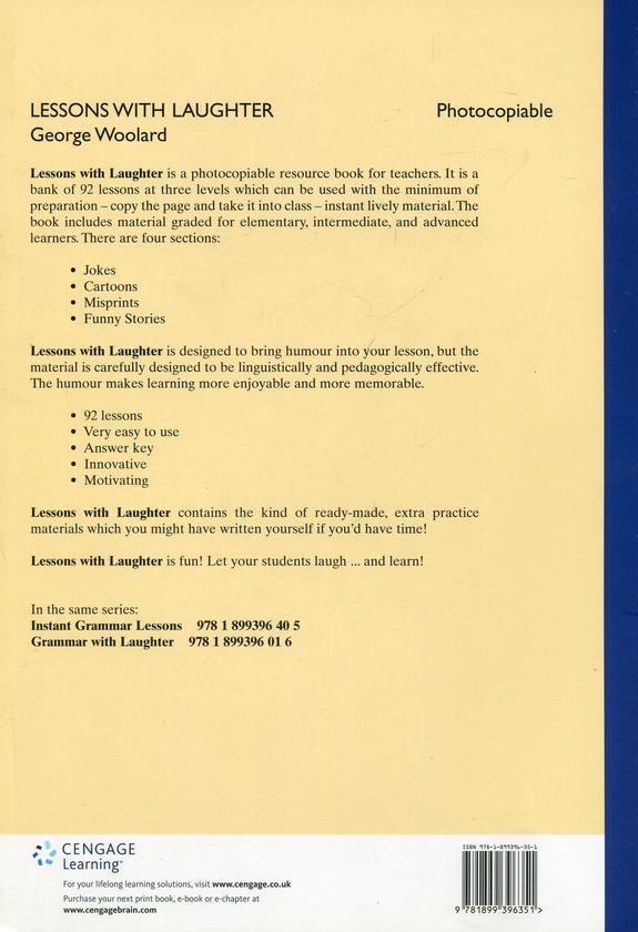 [object Object] «Lessons with Laughter: Photocopiable Lessons for Different Levels», автор Джордж Вулард - фото №2 - мініатюра