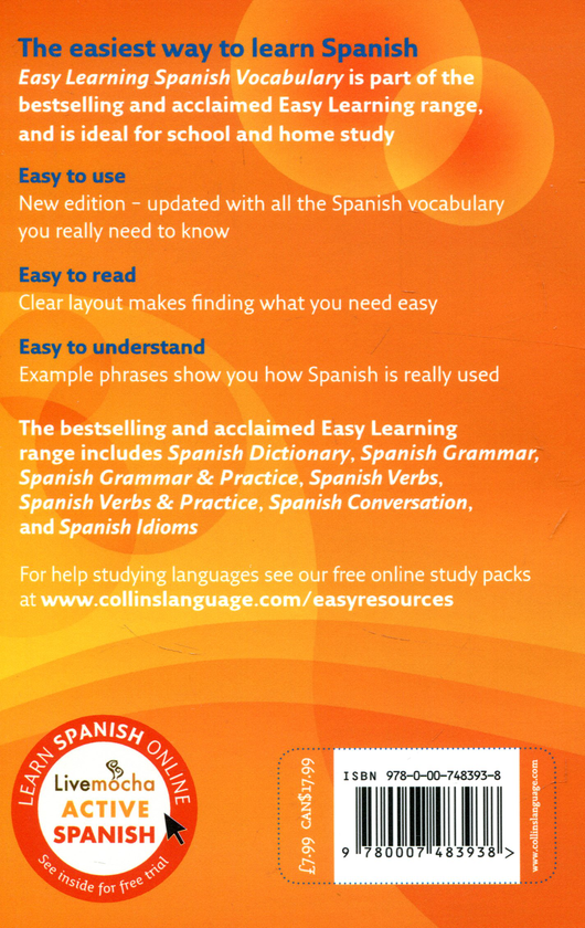Паперова книга «Collins Easy Learning Spanish Vocabulary » - фото №1