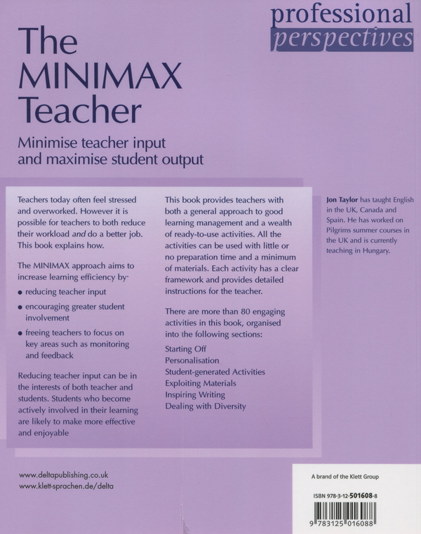 [object Object] «The Minimax Teacher. Minimise teacher input and maximise student output», автор Джон Тейлор - фото №2 - миниатюра