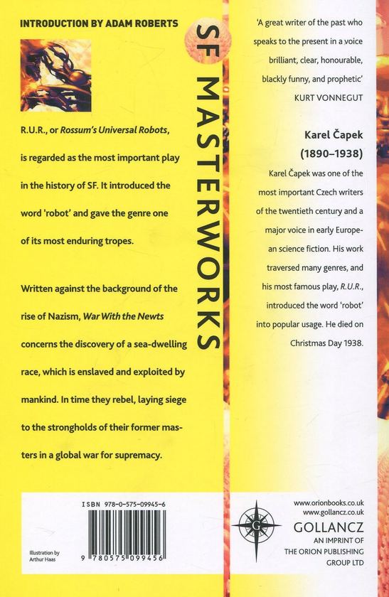 Бумажная книга «R.U.R.: War with the Newts», автор Карел Чапек - фото №1