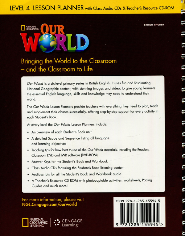 Паперова книга «Our World. Level 4. Lesson Planner (+ CD, Teachers Resource CD)» - фото №1