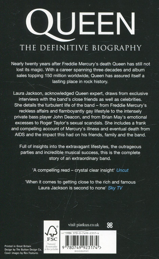 Бумажная книга «Queen: The Definitive Biography», автор Лора Джексон - фото №1