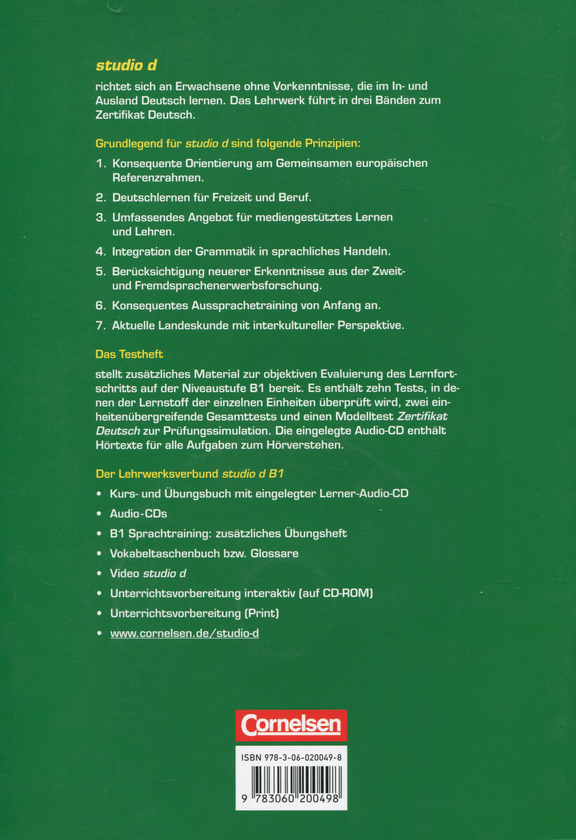 Бумажная книга «Studio d B1. Deutsch als Fremdsprache. Testvorbereitungsheft (+ CD)» - фото №1