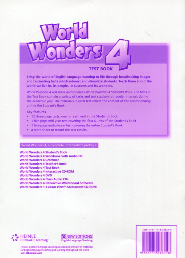 Бумажная книга «World Wonders 4. Test Book» - фото №1