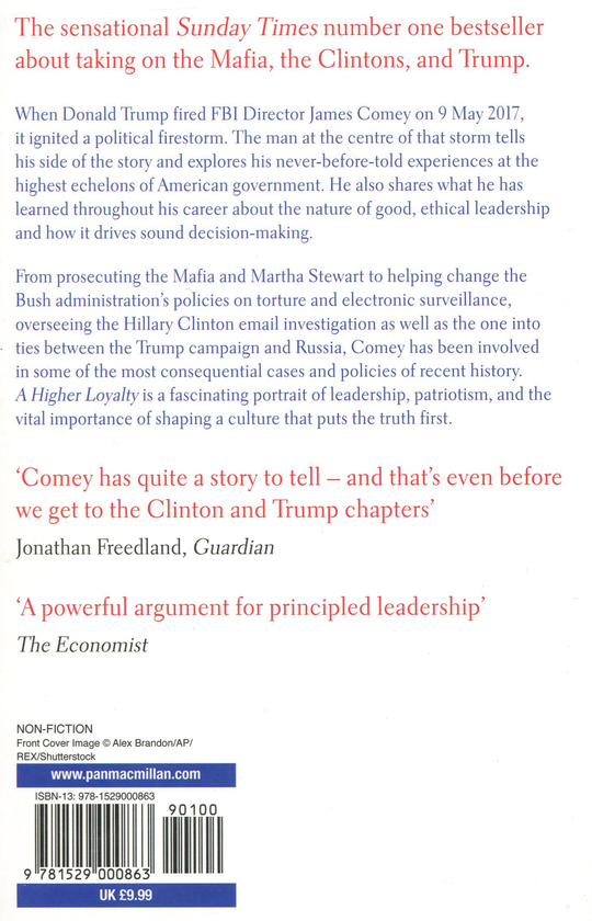 Паперова книга «A Higher Loyalty: Truth, Lies, and Leadership», автор Джеймс Комі - фото №1
