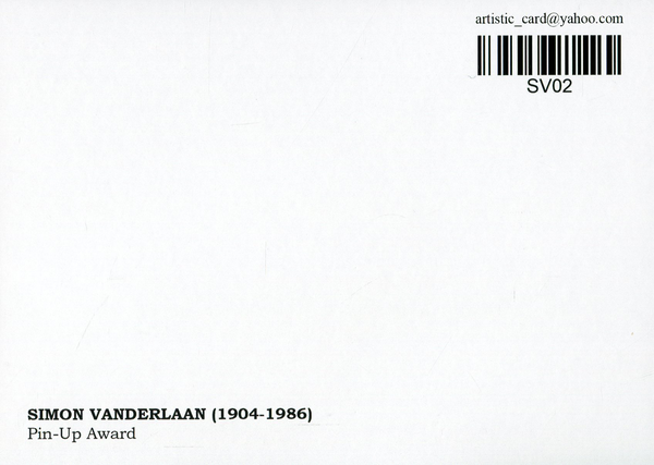 «Открытка Simon Vanderlaan — Pin-Up Award (SV02)», бренда Artistic Card - фото №1