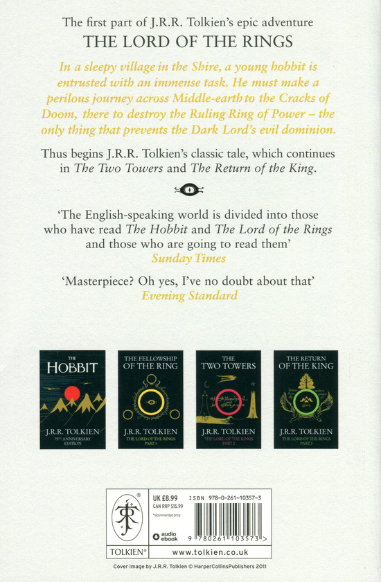 Бумажная книга «The Lord Of The Rings. Book 1. The Fellowship Of The Ring», автор Джон Р. Р. Толкин - фото №1