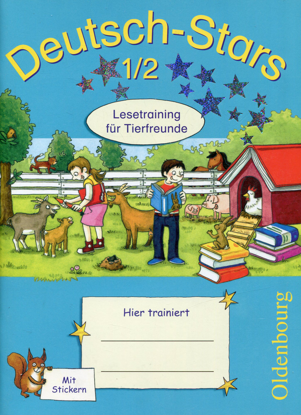 Бумажная книга «Deutsch-Stars 1/2. Lesetraining Tierfreunde (+ Stickern)» - фото №1