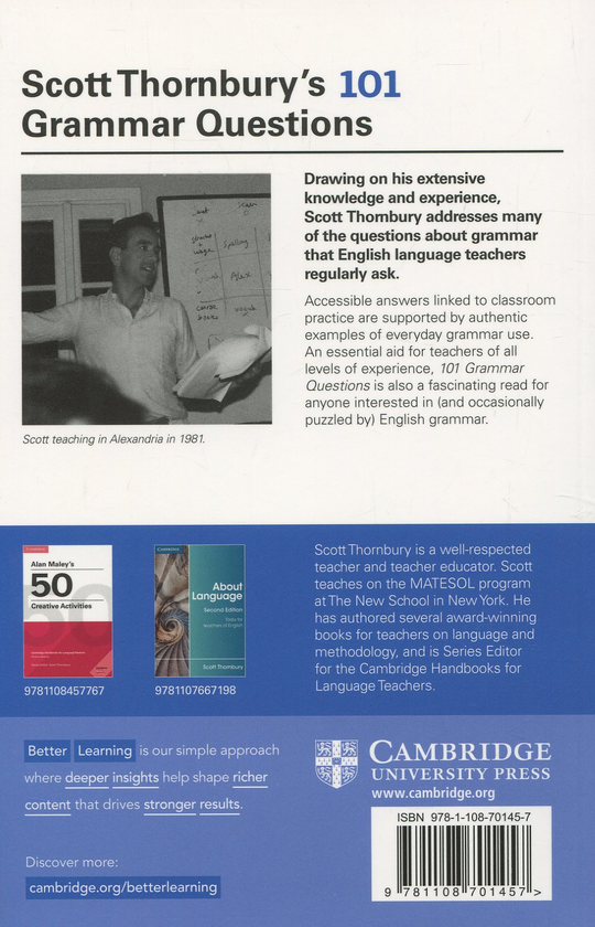 Бумажная книга «Scott Thornbury's 101 Grammar Questions Pocket Editions: Cambridge Handbooks for Language Teachers», автор Скотт Торнбери - фото №1