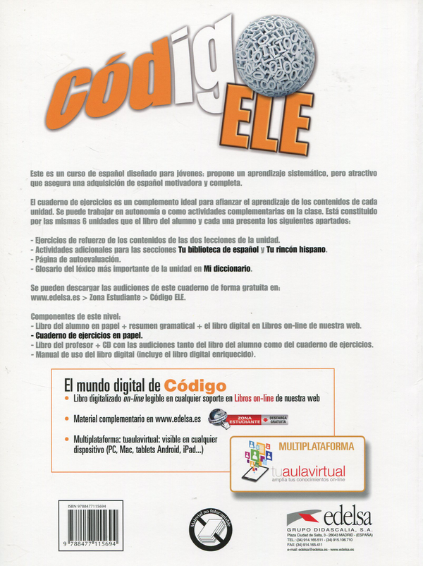 Паперова книга «Codigo ELE 4. Cuaderno de ejercicios », автор Росанжела Дантас - фото №1