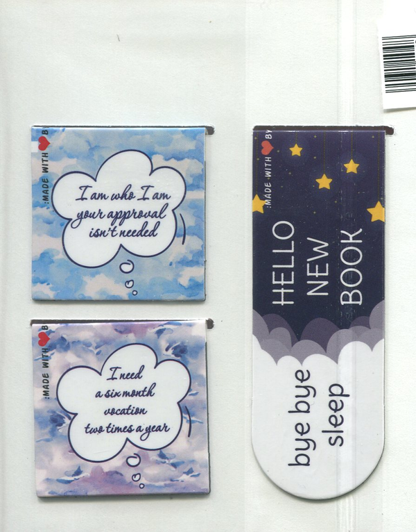  «Набор магнитных закладок для книг Bookmarks I am who I am 3 шт (90311048)», бренда Bookmarks - фото №1