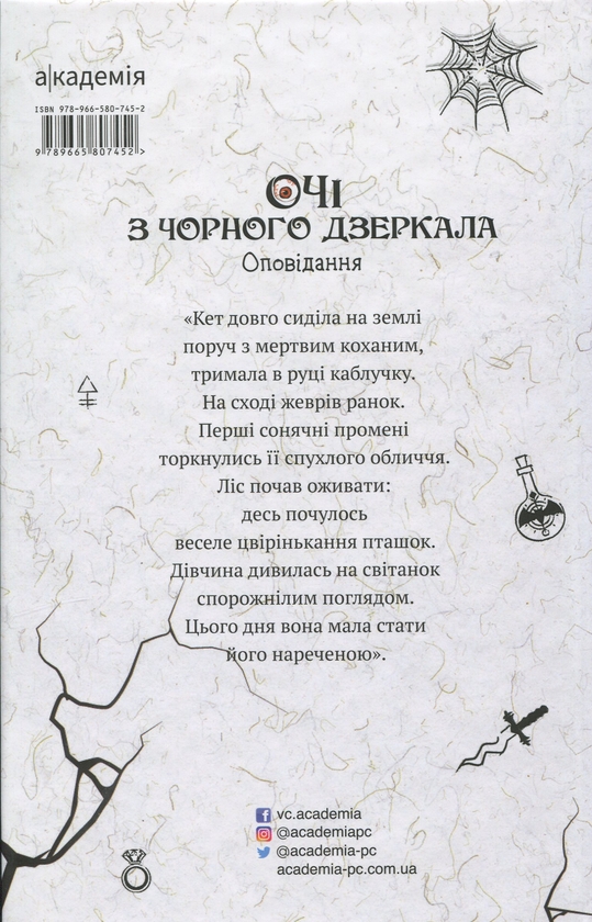 Паперова книга «Очі з чорного дзеркала. Оповідання», авторів Алевтіна Шавлач, Світлана Вертола, Віталіна Макарик - фото №1