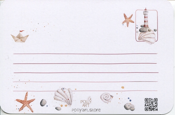 «Листівка Polly Art Їжачок-Морячок», бренда PollyArt - фото №1