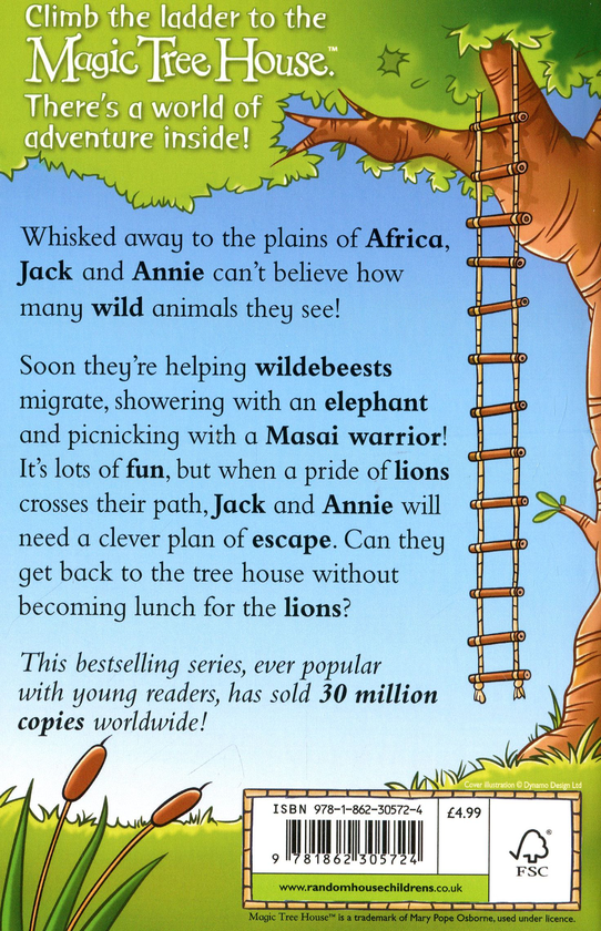 Паперова книга «Magic Tree House 11: Lions on the Loose», автор Мері Поуп Осборн - фото №1