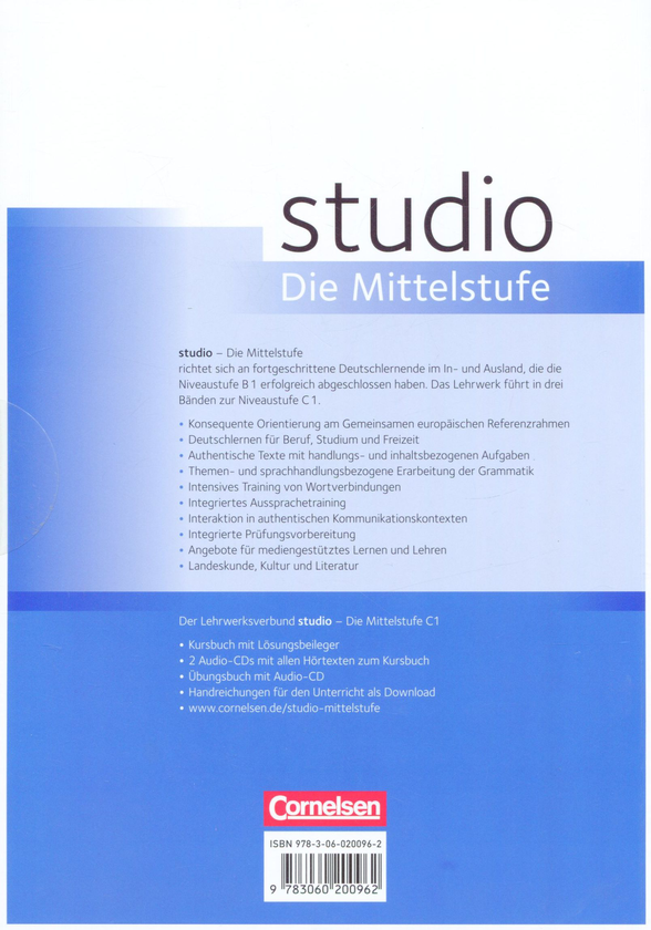 Паперова книга «Studio C1. Die Mittelstufe. Kursbuch», авторів Кристина Кун, Бріта Вінзер-Кіонтке, Ульріке Вюрц, Сабіра Левін - фото №1