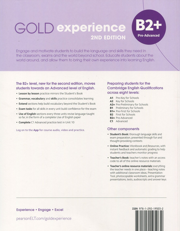 [object Object] «Gold Experience 2nd Edition B2+ Workbook», авторов Шейла Дигнен, Клэр Уолш - фото №2 - миниатюра