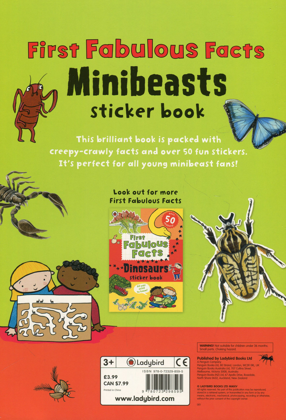 Паперова книга «First Fabulous Facts: Minibeasts Sticker Book» - фото №1