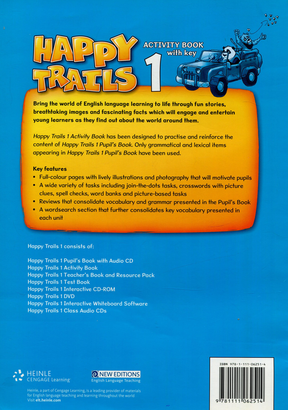 Паперова книга «Happy Trails.  Activity Book 1 (+ with overprint key)», автор Ольга Леондаріс - фото №1