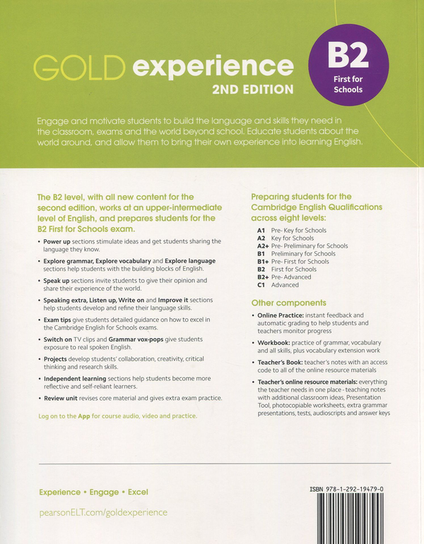 Паперова книга «Gold Experience B2 Student's Book», авторів Меган Родерік, Сюзанна Гейнор, Кетрин Алевізос - фото №1