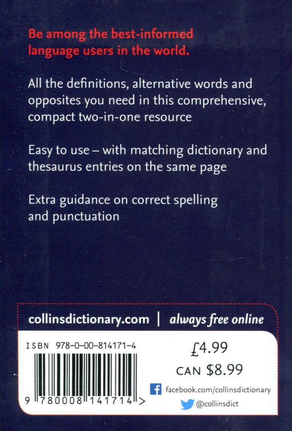 Паперова книга «Collins Gem. English Dictionary and Thesaurus» - фото №1