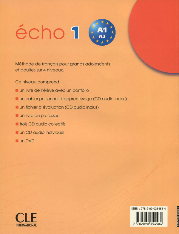 Бумажная книга «Echo 1 Cahier Personnel D'Apprentissage (+ Corriges et Transcriptions; + CD-ROM)», авторов Джеки Жирарде, Жак Пешер - фото №1